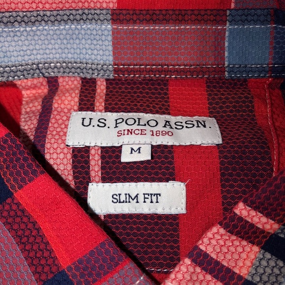 U.S Polo Assn. USPA Small Logo LS Button Up Medium - Picture 4 of 6
